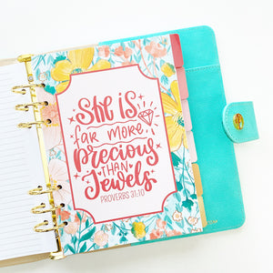 A5 Prayerful Planner - "UNDATED" Mint Binder