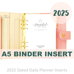 2025 A5 Prayerful Planner - "DATED" Insert Pack