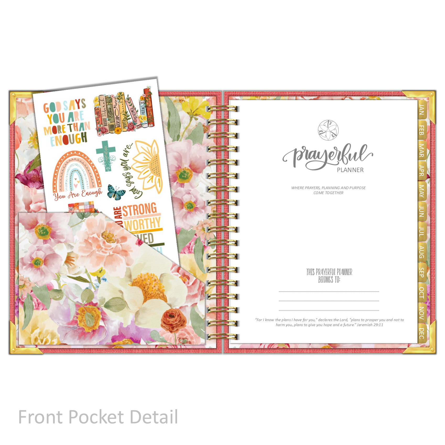 2025 "Weekly" RED LINEN - Prayerful Planner Dated