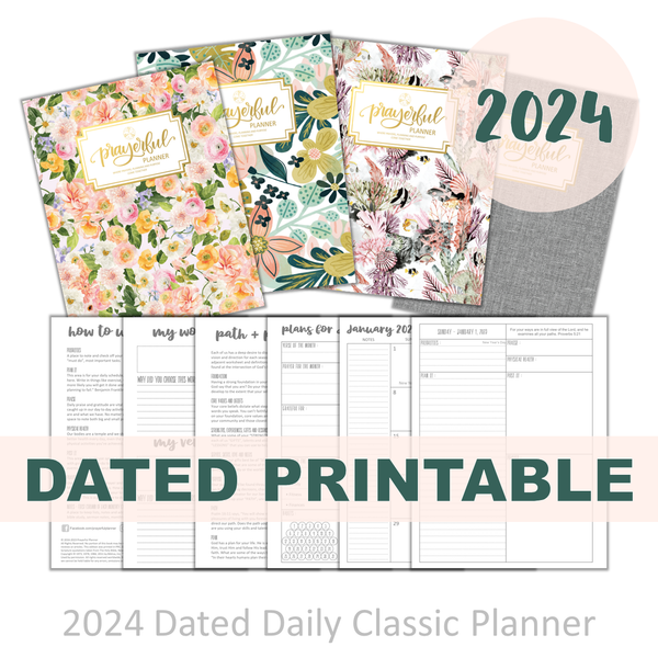 PRINTABLE 2024 Dated Planner - Petite Size