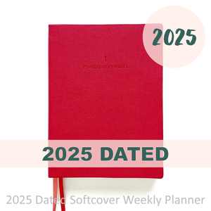 2025 "Weekly" Soft Cover RED - Prayerful Planner Dated