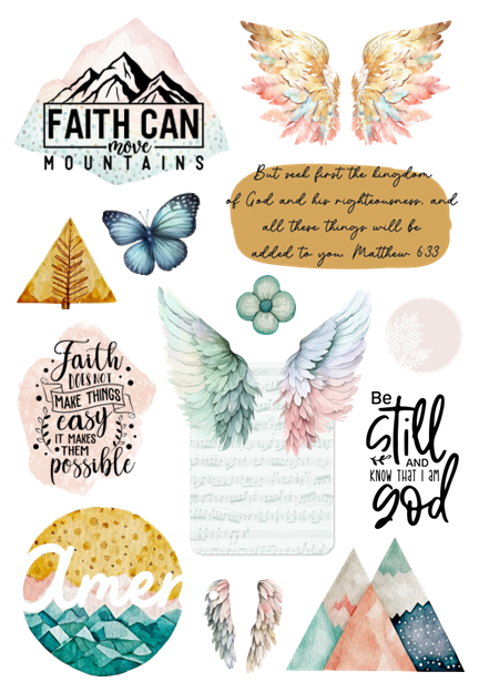 Faith Planner Stickers - Illustrated Faith