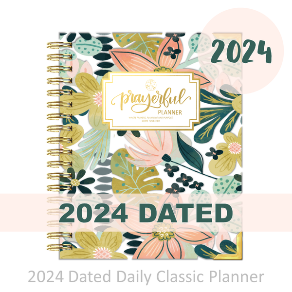 2024 Floral Christian Planner, 2024 Daily Planner, 2024 Weekly Planner,  Meal Planner, 2024 Faith Agenda, Planner for Women, Goal Journal 